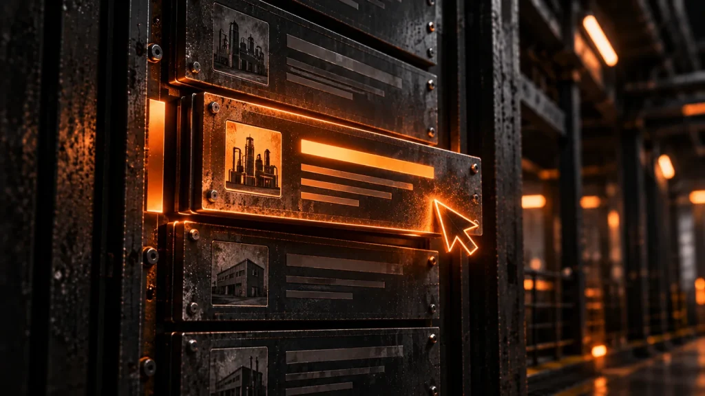 Industrial selection visual for improving organic click-through rate