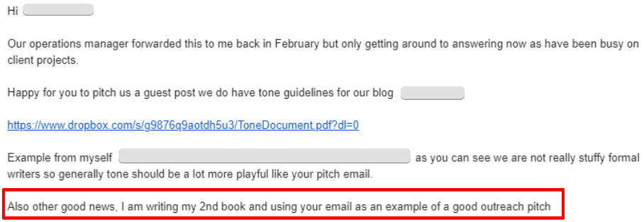 example of a good guest post pitch email_seo for saas guide