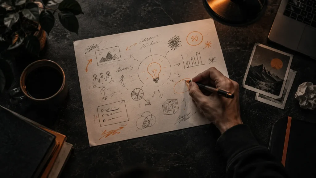 Brainstorming visual for SEO content ideas